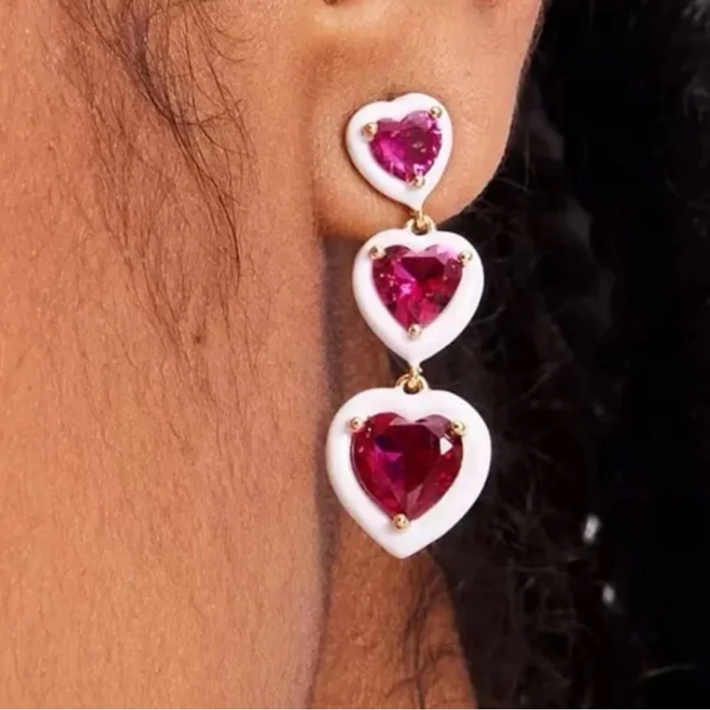 $98 Kate Spade Sweetheart Linear Earrings   New